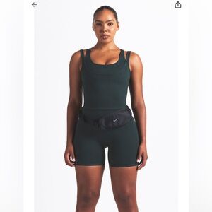 SKIMS Nike Double Strap Scoop Tank Top In Dark Teal NWT